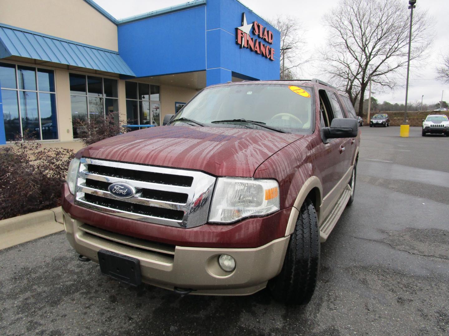 2012 RED Ford Expedition EL King Ranch 4WD (1FMJK1J56CE) with an 5.4L V8 SOHC 16V FFV engine, 6-Speed Automatic transmission, located at 1814 Albert Pike Road, Hot Springs, AR, 71913, (501) 623-1717, 34.494228, -93.094070 - Photo#1